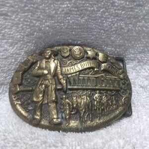 James Butler Hickok Wild Bill Wild West 1983 Solid Bronze Buckle Great Condition